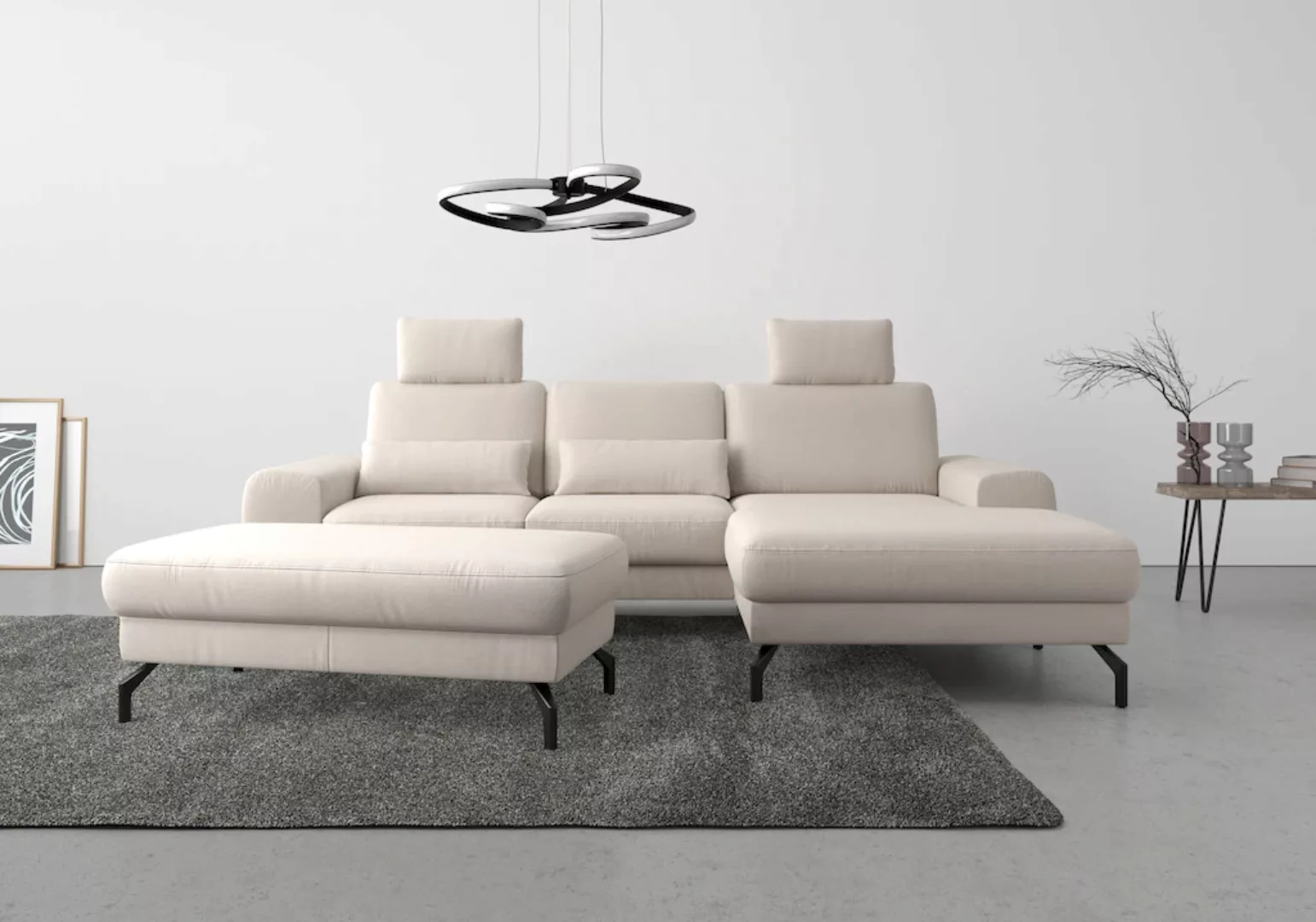 sit&more Ecksofa "Cinturo L-Form", inklusive Sitztiefenverstellung und Fede günstig online kaufen