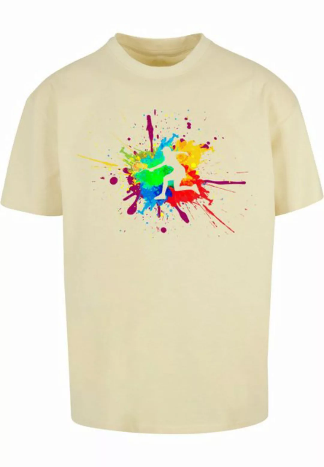 Merchcode T-Shirt Merchcode Herren Color Splash Player Heavy Oversized Tee günstig online kaufen