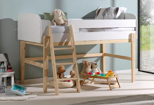 Vipack Hochbett Kiddy (Made in Europe) inkl. Lattenrost, MDF-Oberfläche günstig online kaufen