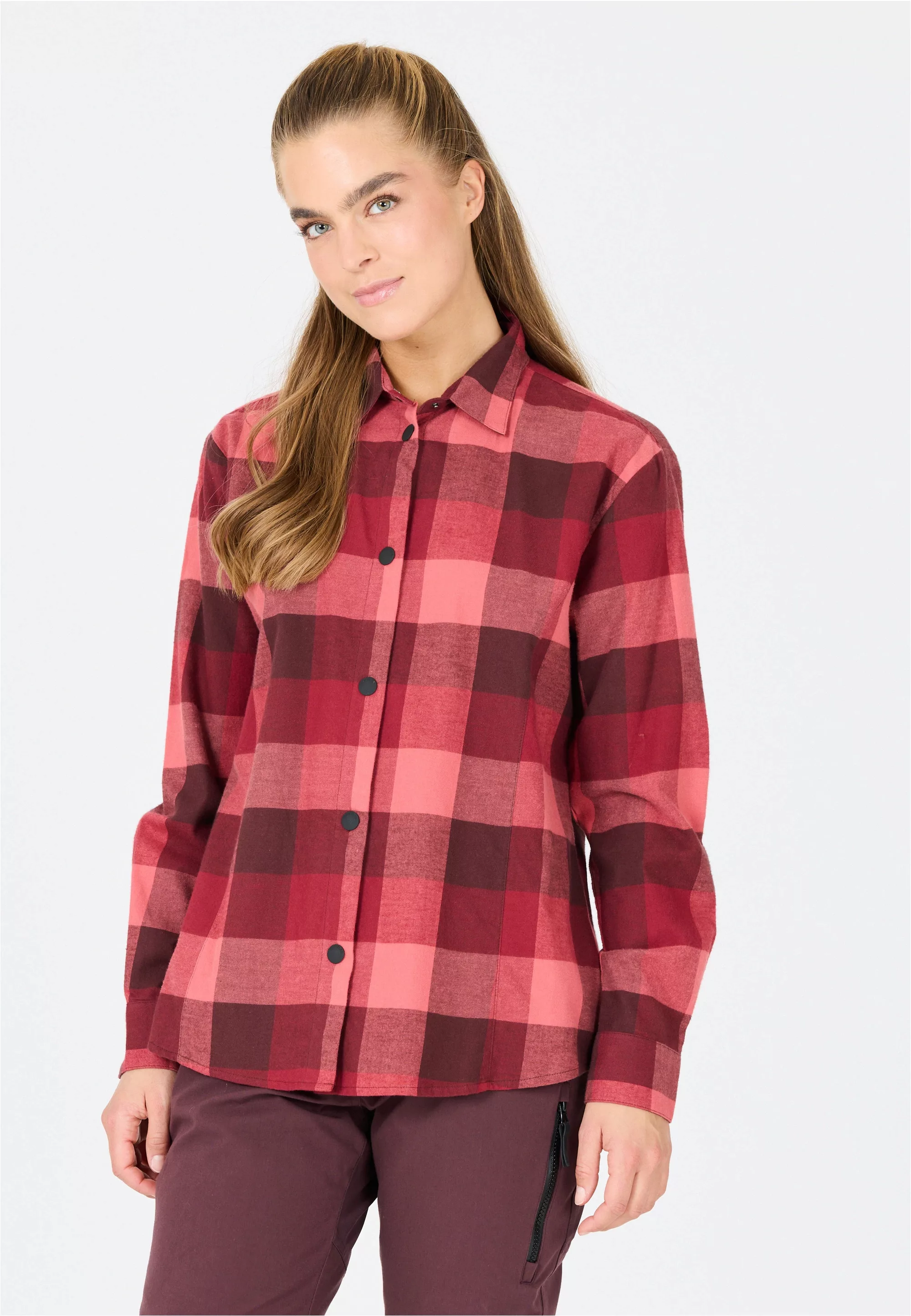 WHISTLER Outdoorbluse Riglet W Chequered Shirt SLATE GRAY günstig online kaufen