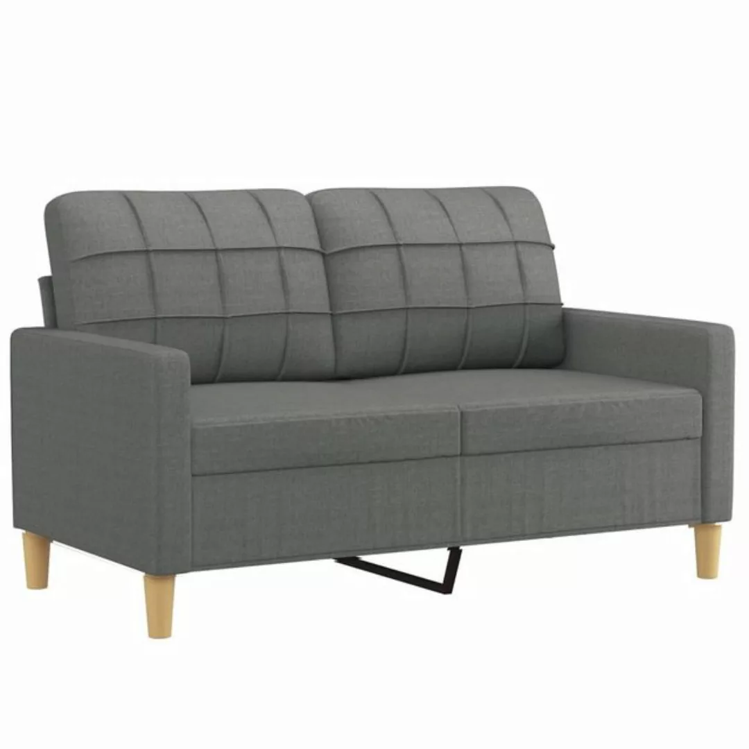 vidaXL Sofa 2-Sitzer-Sofa Couch Dunkelgrau 120 cm Stoff günstig online kaufen