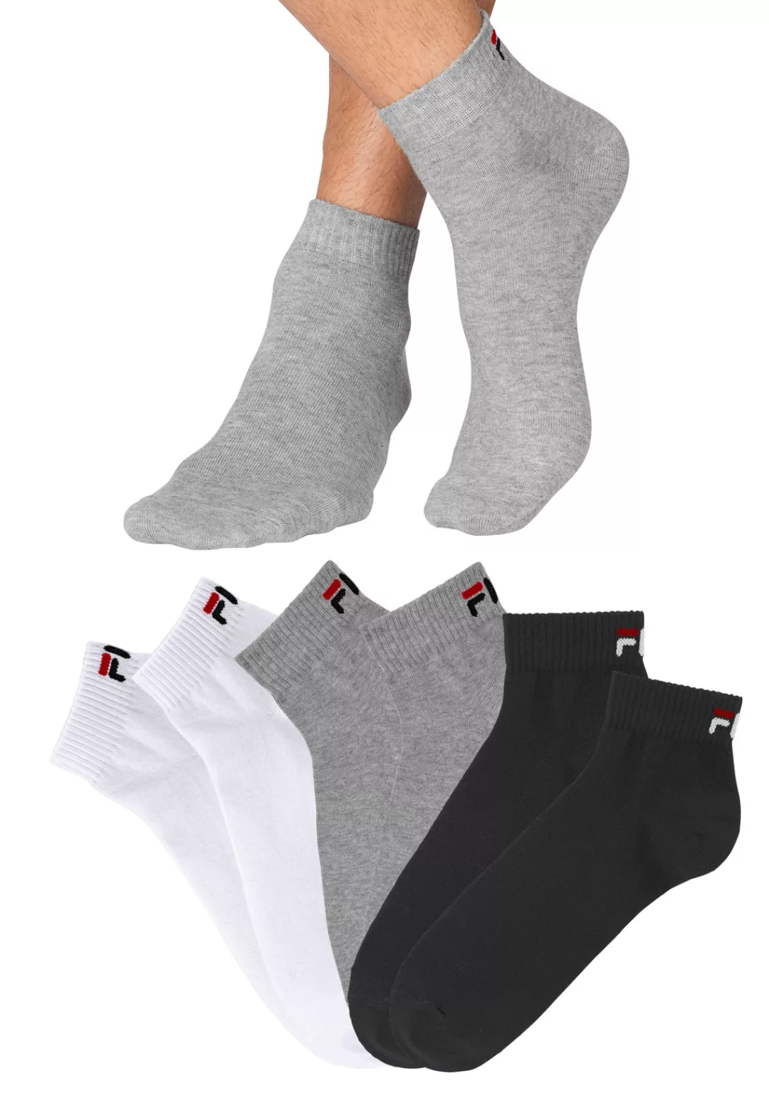 Fila Kurzsocken, (6er Pack), mit eingestricktem Logo günstig online kaufen