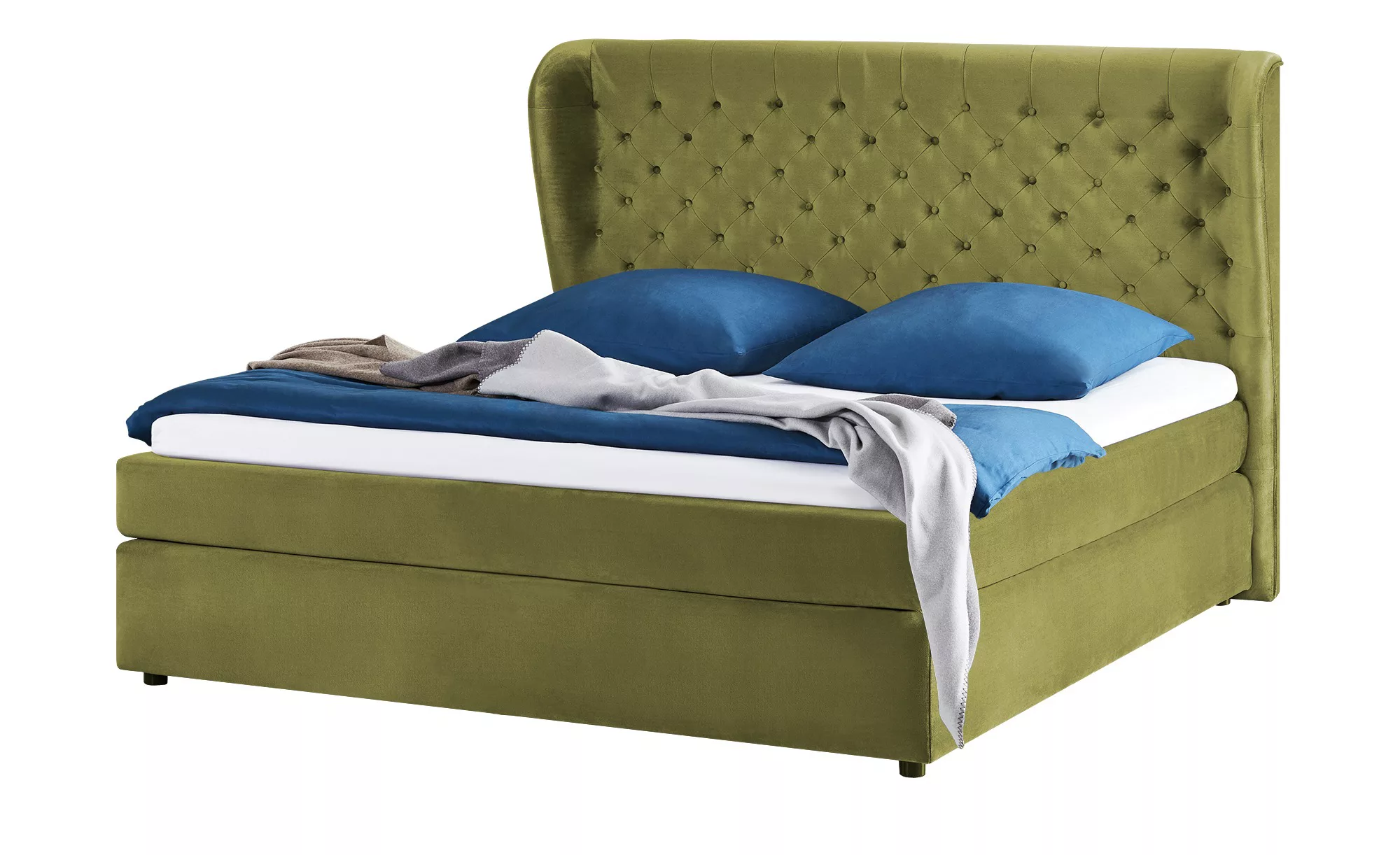 smart Boxspringbett  Queen - grün - 152 cm - 132 cm - 217 cm - Betten > Box günstig online kaufen