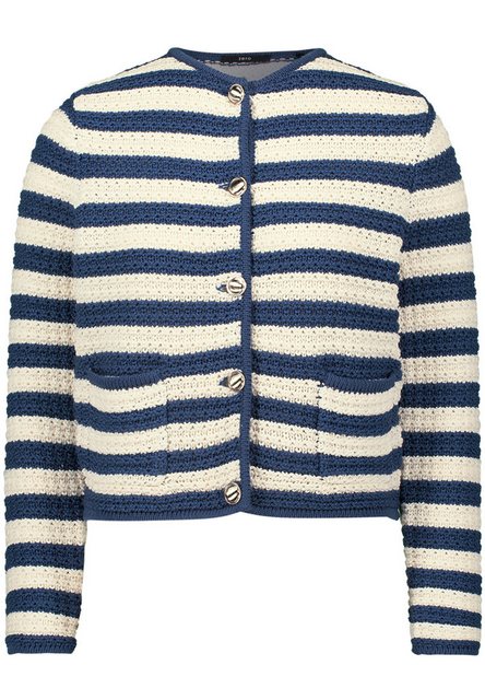 Zero Strickjacke zero Strickjacke gestreift mit Knopfleiste (1-tlg) struktu günstig online kaufen