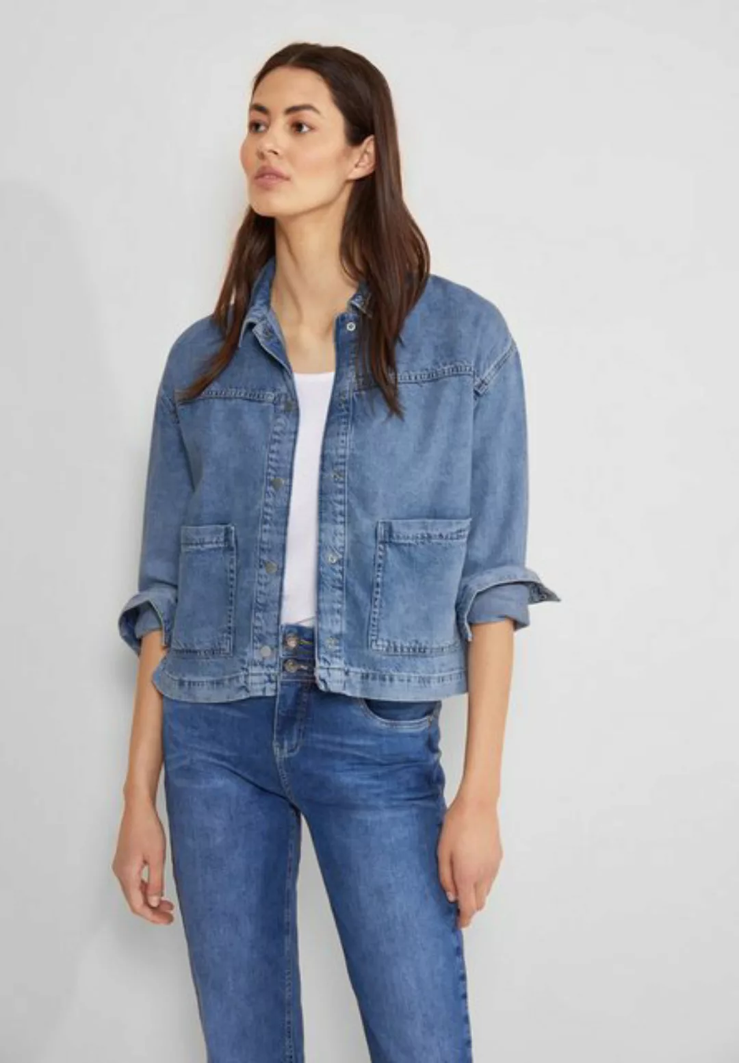 STREET ONE Jeansjacke aus softem Materialmix günstig online kaufen