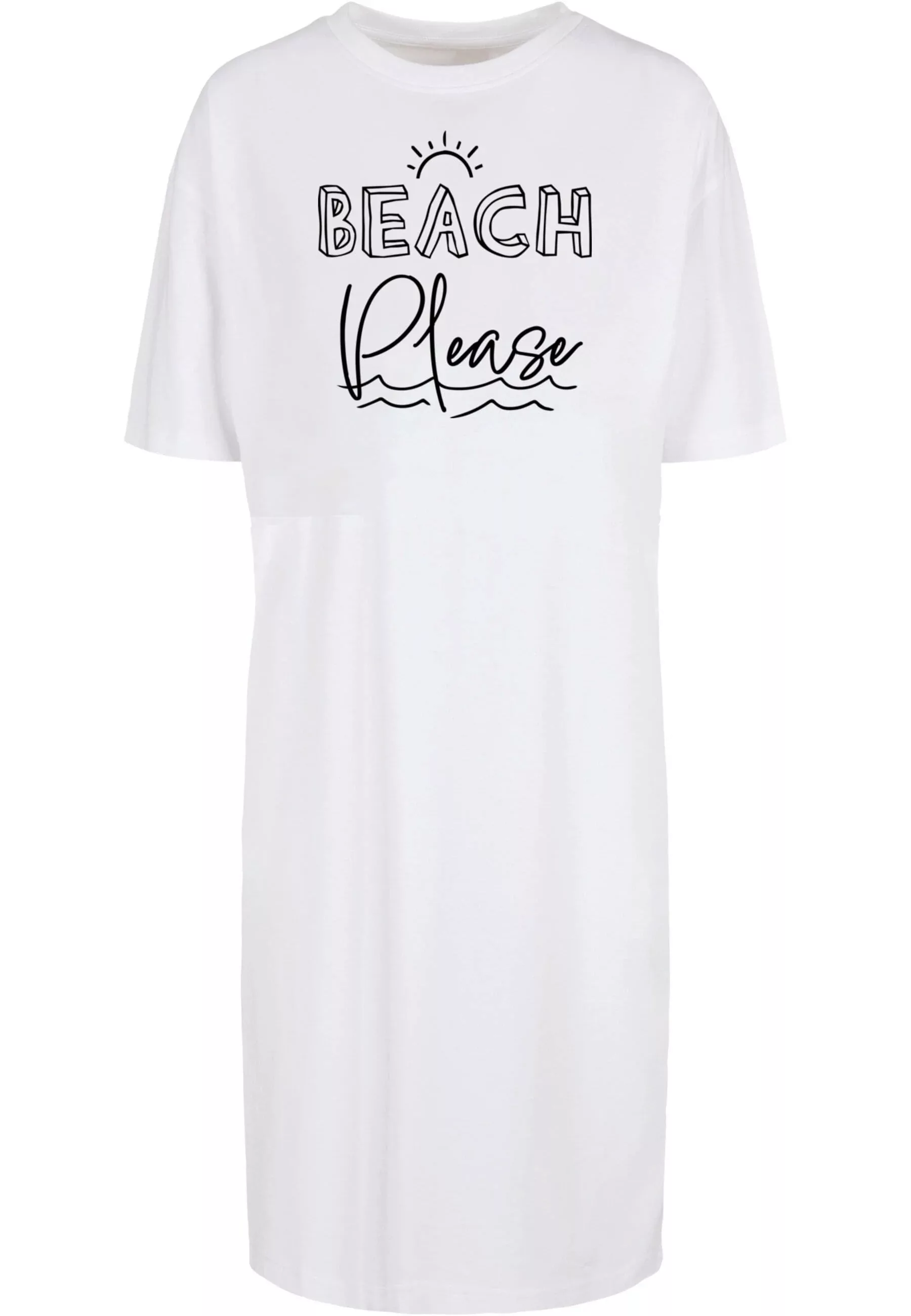 Merchcode Stillkleid "Damen Ladies Beach Please Oversized Slit Tee Dress", günstig online kaufen