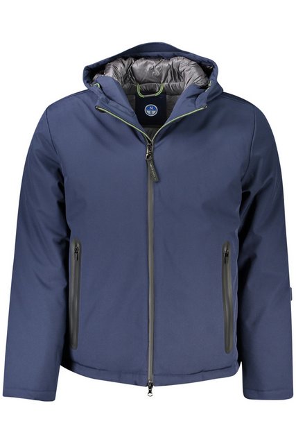 North Sails Outdoorjacke Herrenjacke Blau mit Kapuze aus recyceltem Materia günstig online kaufen