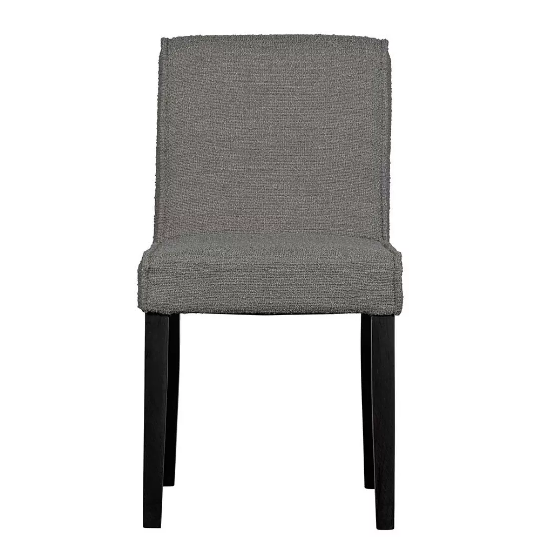 Boucle Stühle in Grau & Schwarz 49 cm Sitzhöhe (2er Set) günstig online kaufen