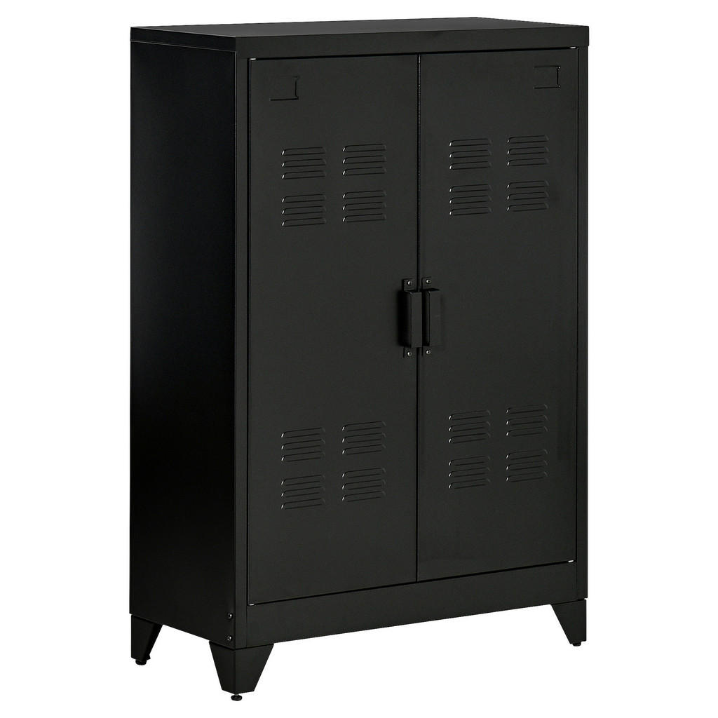 Sideboard 838-148BK schwarz B/H/T: ca. 75x110x33 cm günstig online kaufen