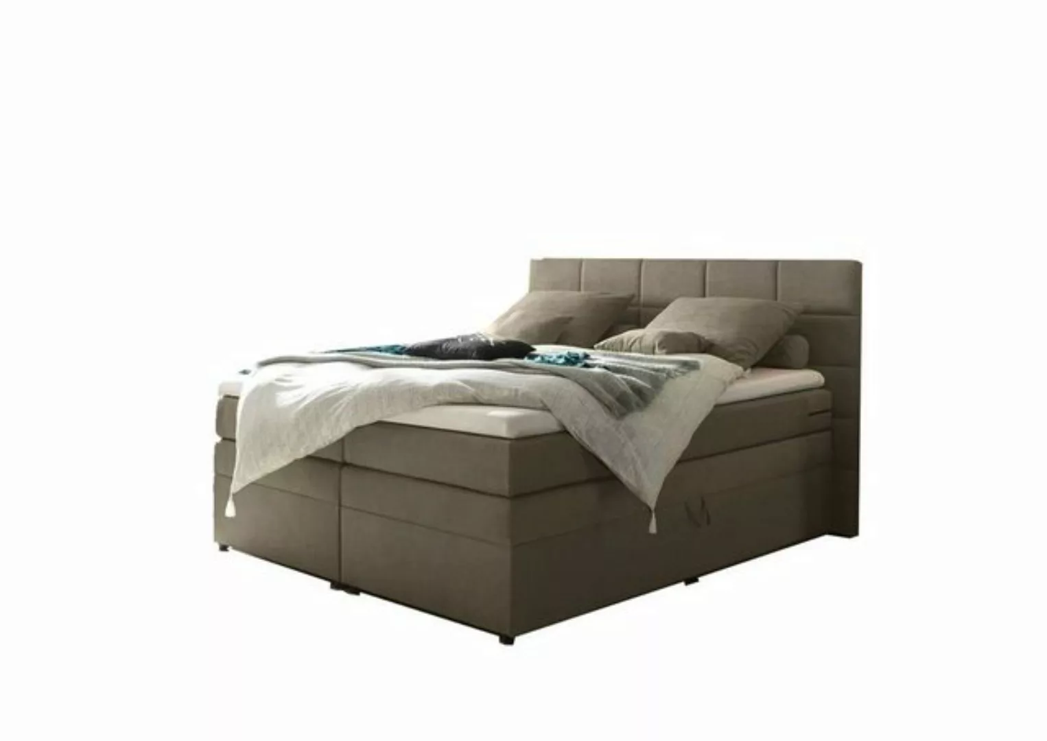 ED EXCITING DESIGN Boxspringliege (180 x 200 cm, Tacoma 1 "Soro" stone 180 günstig online kaufen