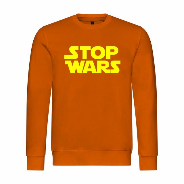 deinshirt Rundhalspullover Herren Sweatshirt Stop Wars Mit Print Motiv, Gra günstig online kaufen