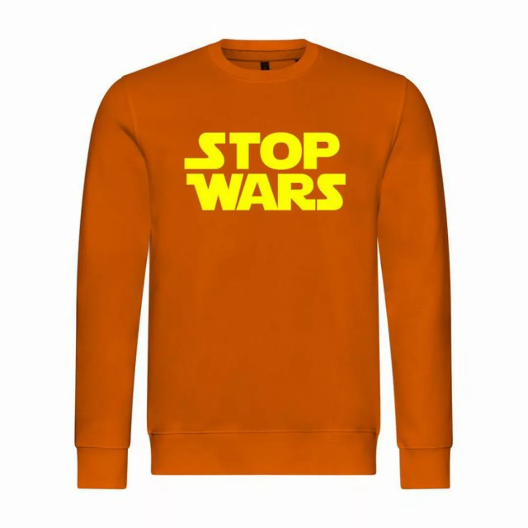 deinshirt Rundhalspullover Herren Sweatshirt Stop Wars Mit Print Motiv, Gra günstig online kaufen