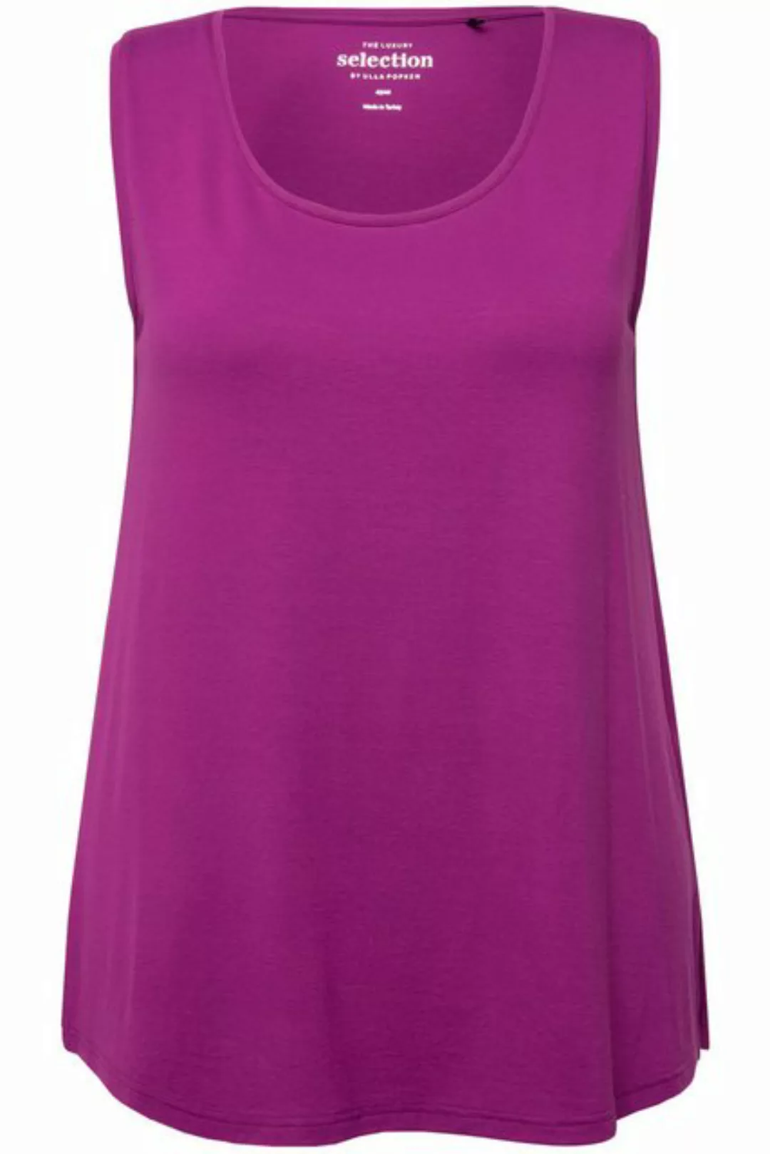 Ulla Popken Longtop Top Classic Fit Rundhals Stretch breite Träger günstig online kaufen