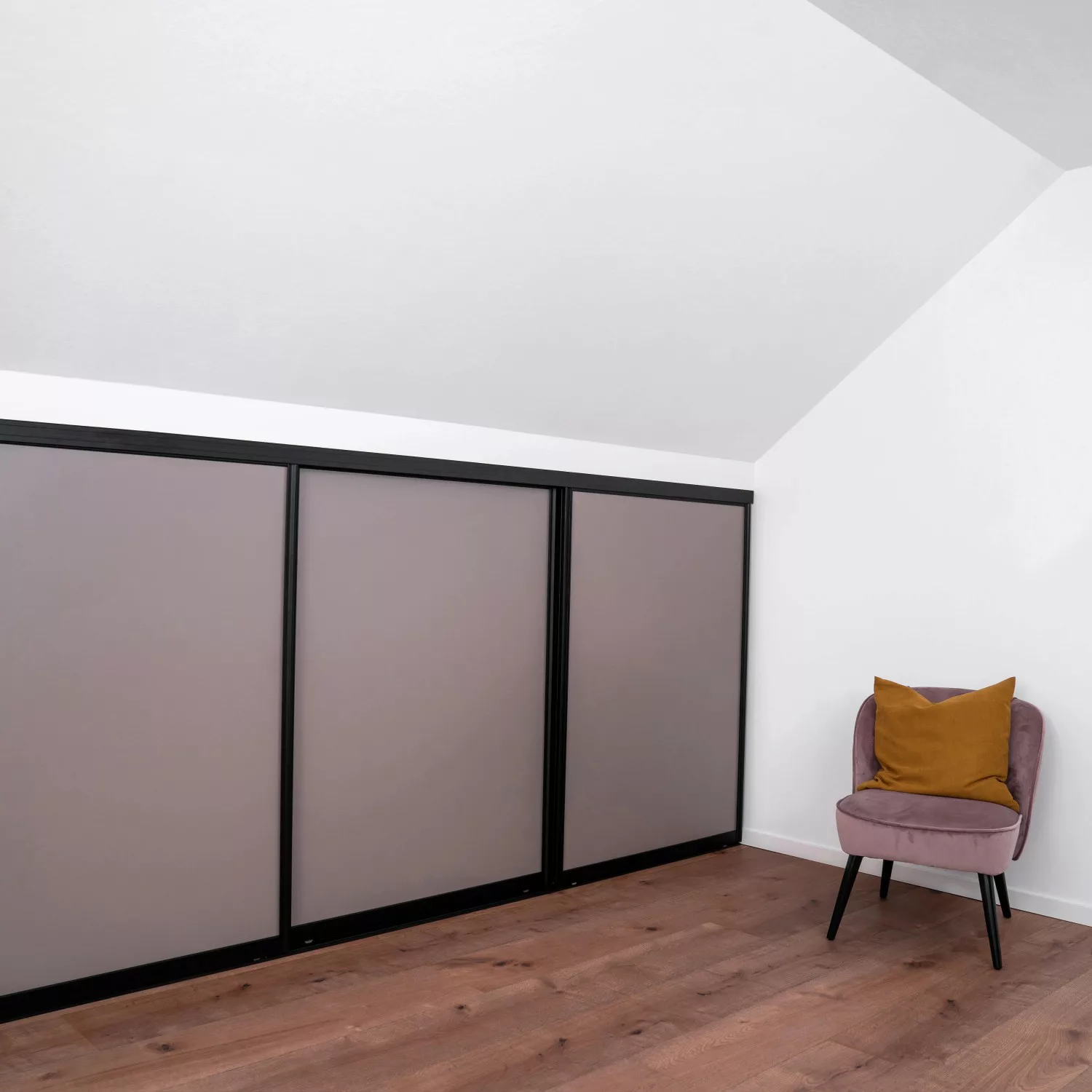 Schiebetür-Bau-Set Kniestock Profil Schwarz Dekor Taupe 1022 x 1400 mm günstig online kaufen
