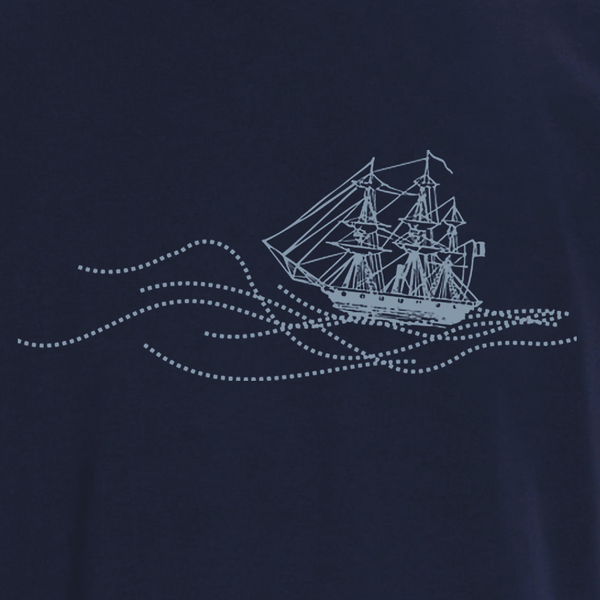 Herren T-shirt, "Rückenwind", Blau - Navy günstig online kaufen