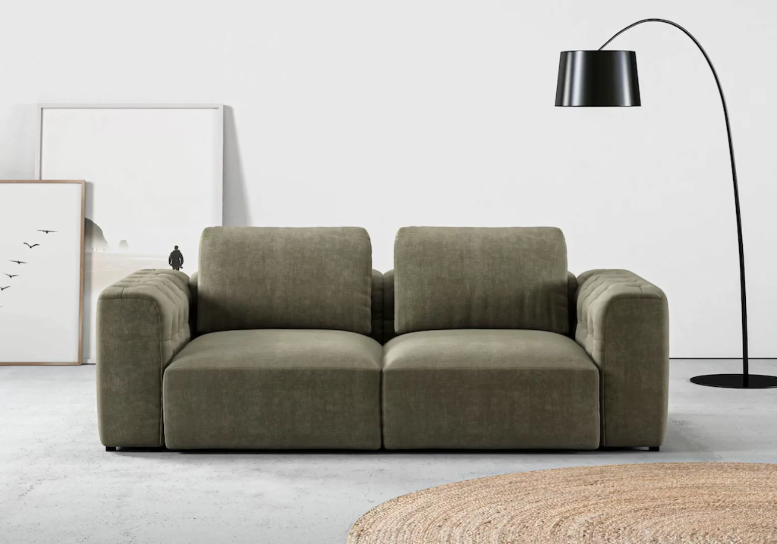 RAUM.ID 2-Sitzer "Cushid", Modulsofa, bestehend aus 2 Teilen, Breite 218 cm günstig online kaufen