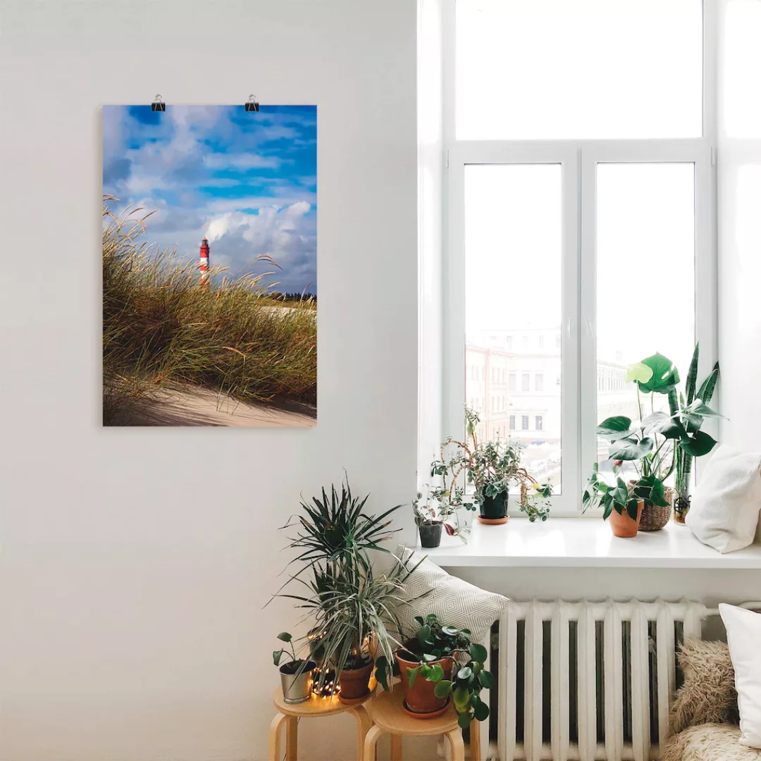 Artland Wandbild "Sommerimpression Amrumer Leuchtturm", Gebäude, (1 St.), a günstig online kaufen