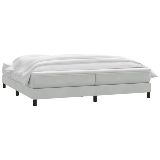 vidaXL Bett Boxspringbett mit Matratze Hellgrau 200x210 cm Samt günstig online kaufen