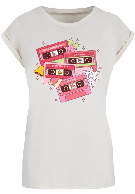 F4NT4STIC T-Shirt Weihnachten Retro Song Tapes Pink Premium Qualität, Weihn günstig online kaufen