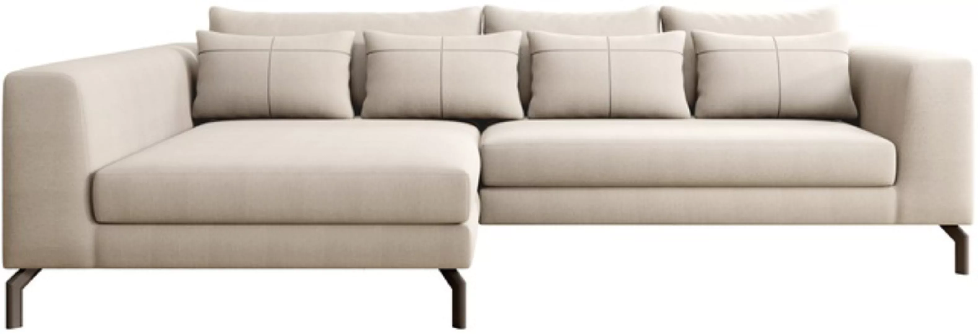 INOSIGN Ecksofa »Cross, mit softem Sitz, L-Form, wendbare Zierkissen, Breit günstig online kaufen