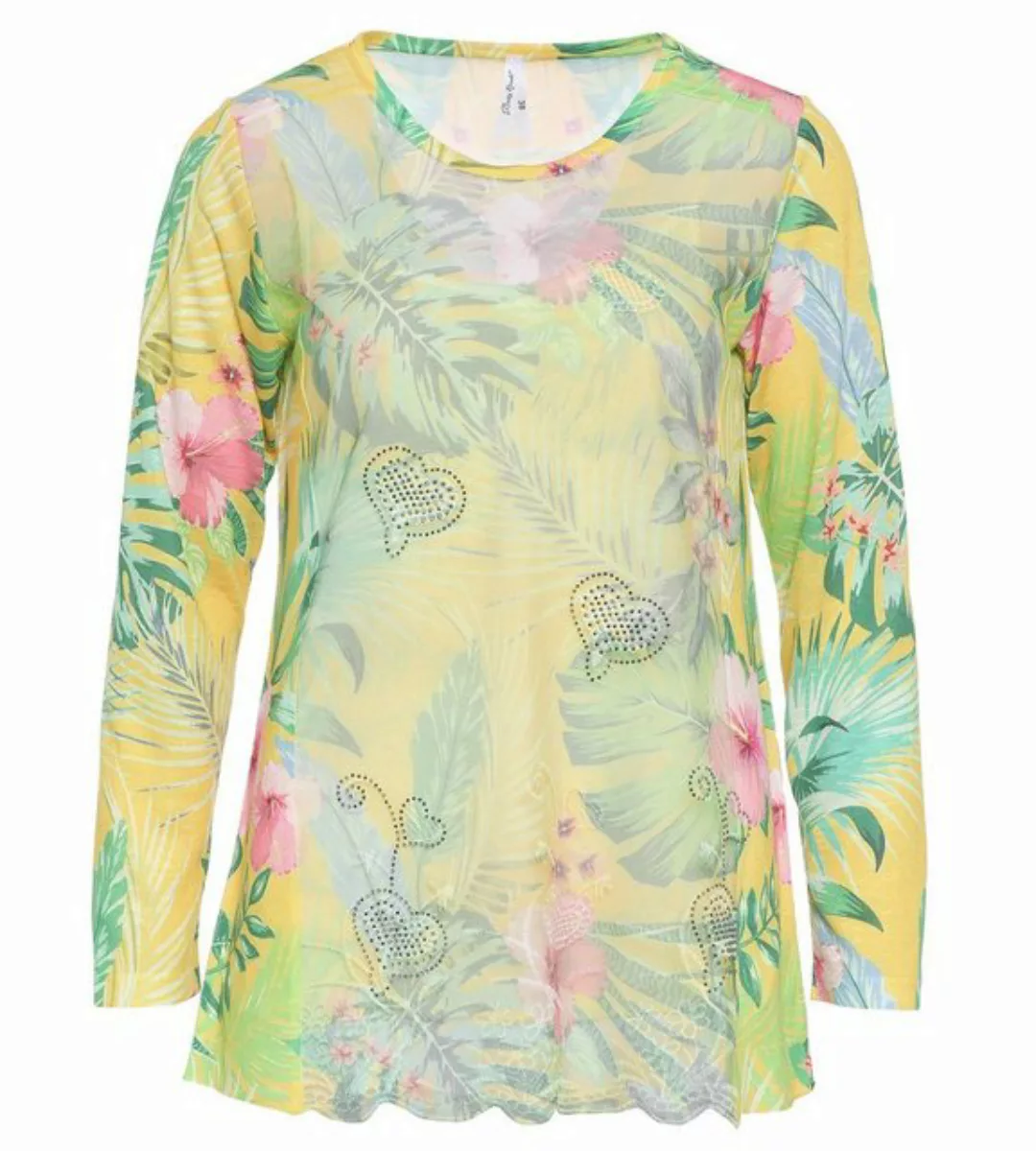 Body Needs Blusenshirt Druckbluse figurumspielend (Set) im Hawaiian Print günstig online kaufen