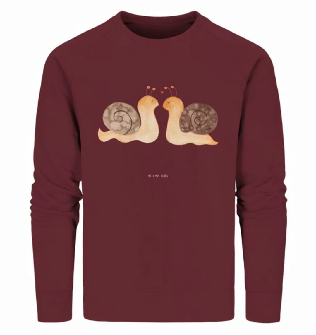 Mr. & Mrs. Panda Longpullover Größe M Schnecken Liebe - Burgundy - Geschenk günstig online kaufen