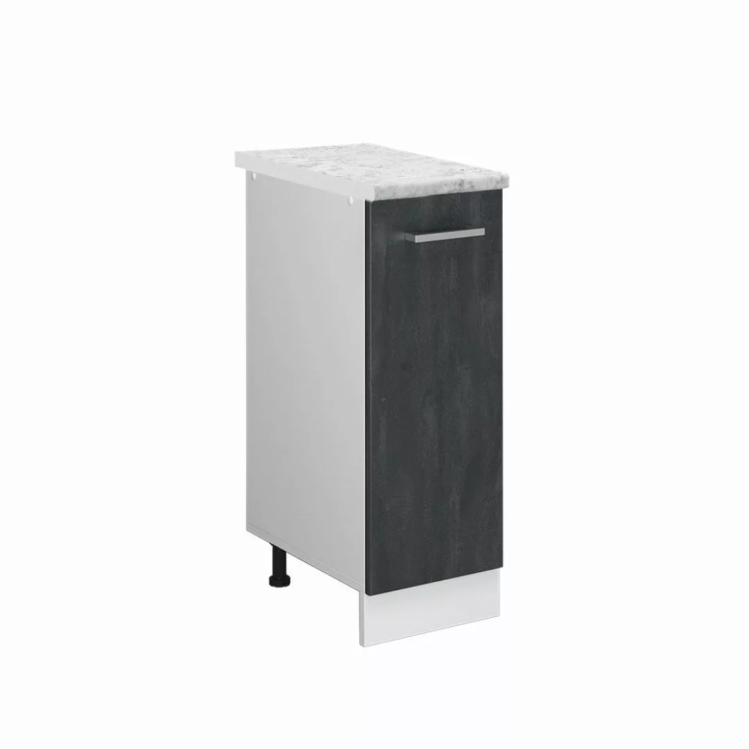 Vicco Apothekerschrank R-Line, Schwarz Beton/Weiß, 30 günstig online kaufen