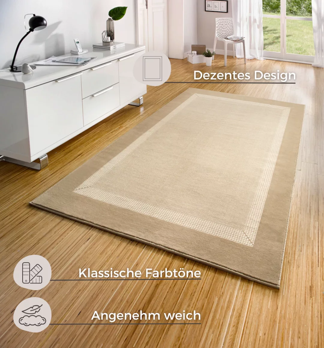 HANSE Home Teppich »Band«, rechteckig, Kurzflor, Weich, Wohnzimmer, Schlafz günstig online kaufen