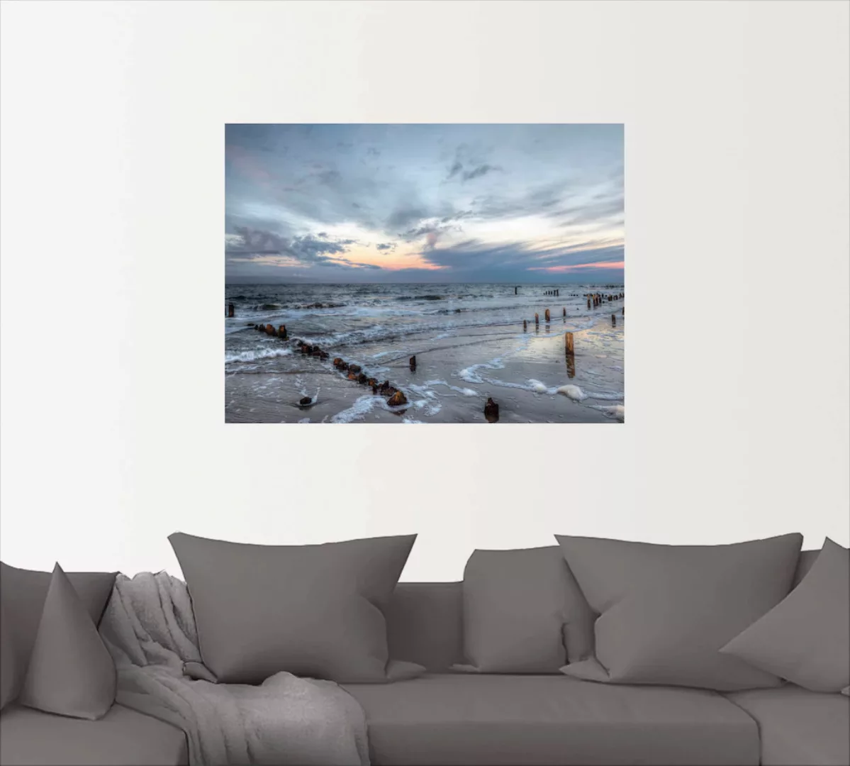 Artland Wandbild »Winter Sonnenuntergang am Meer«, Gewässer, (1 St.) günstig online kaufen