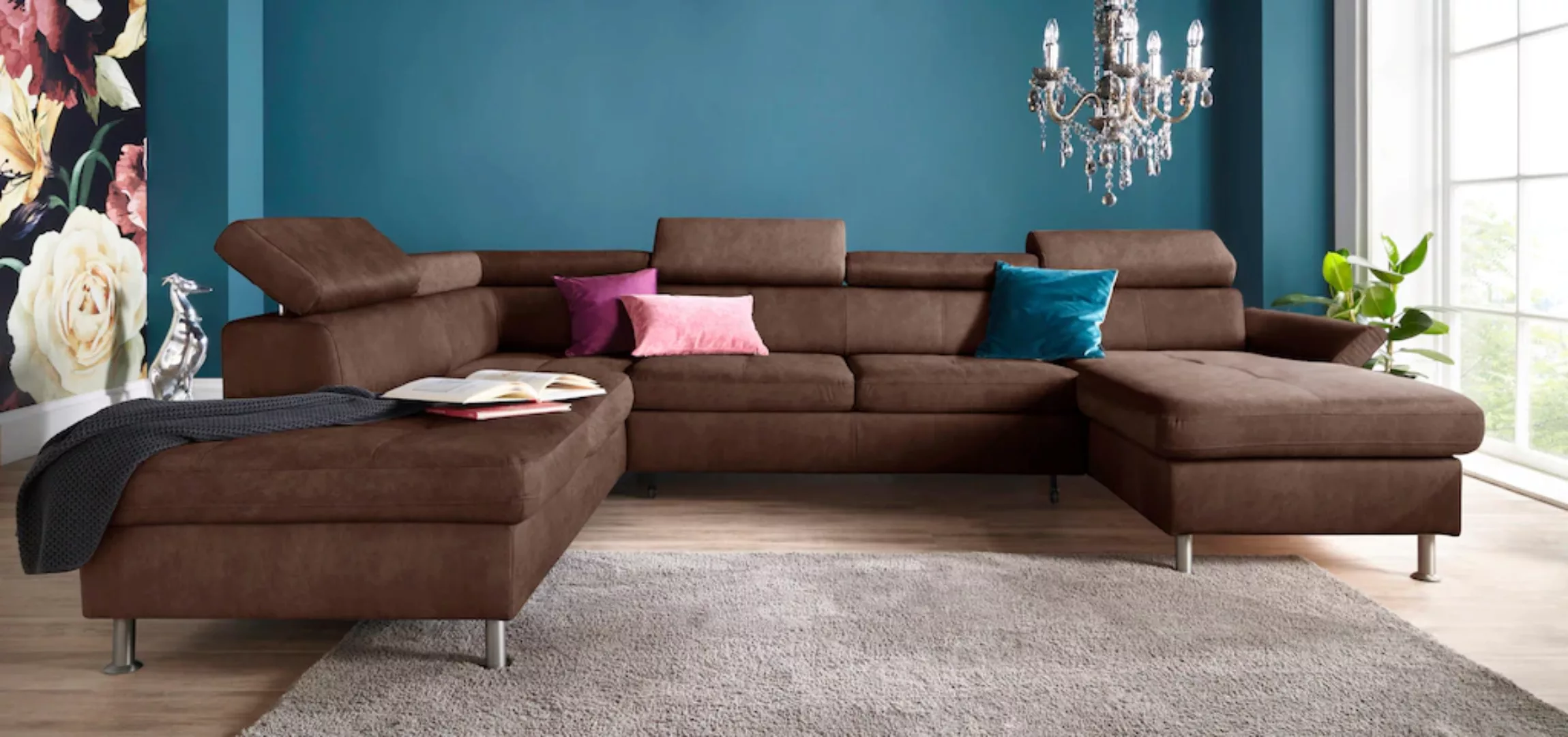 exxpo - sofa fashion Wohnlandschaft Maretto, inkl. Kopf- bzw. Rückenverstel günstig online kaufen