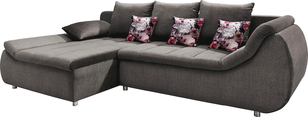 INOSIGN Ecksofa "Imola elegant und modern, aktuelle Steppung im Sitz, beque günstig online kaufen