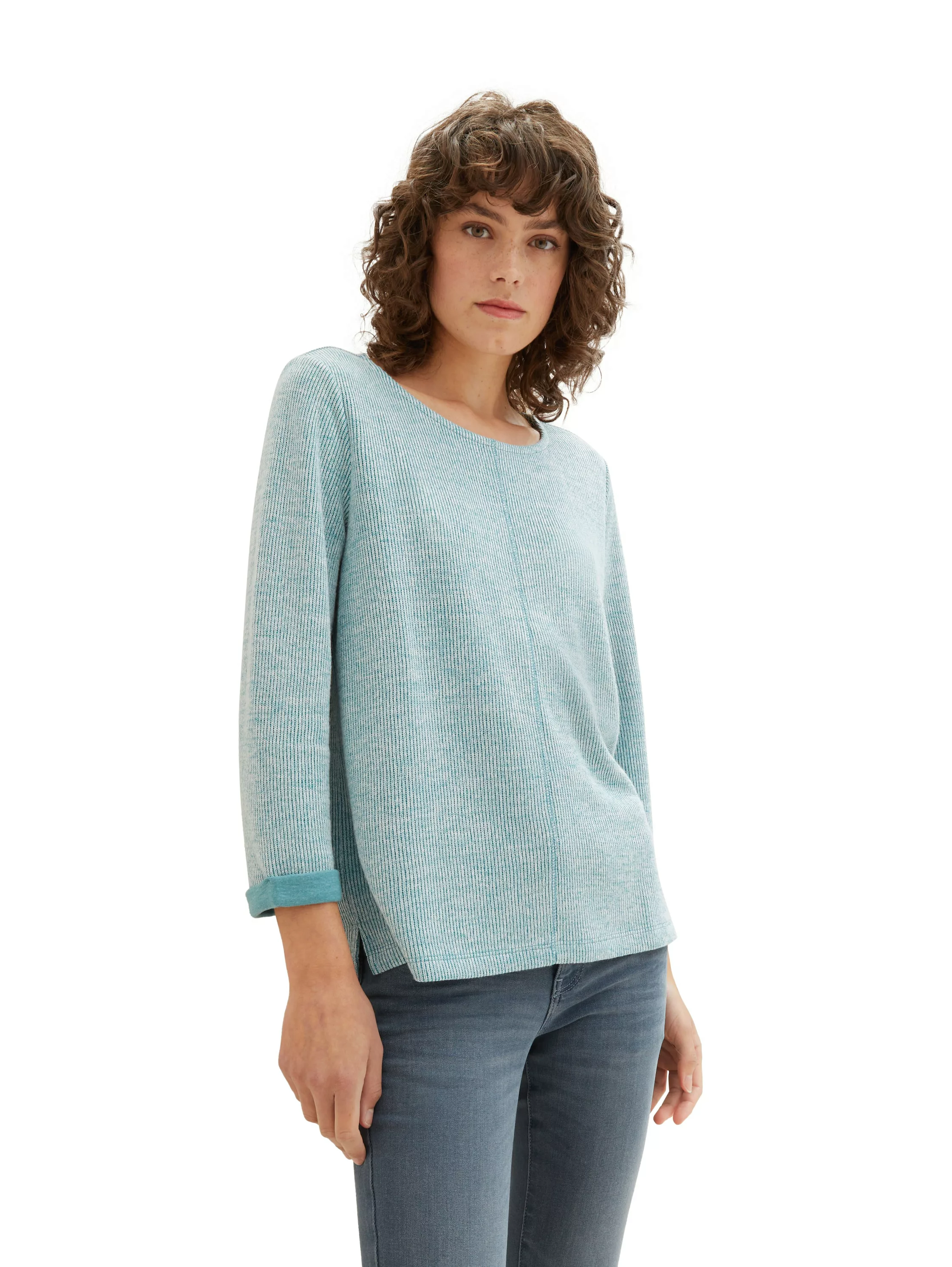 TOM TAILOR Sweatshirt mit Umschlagärmel günstig online kaufen