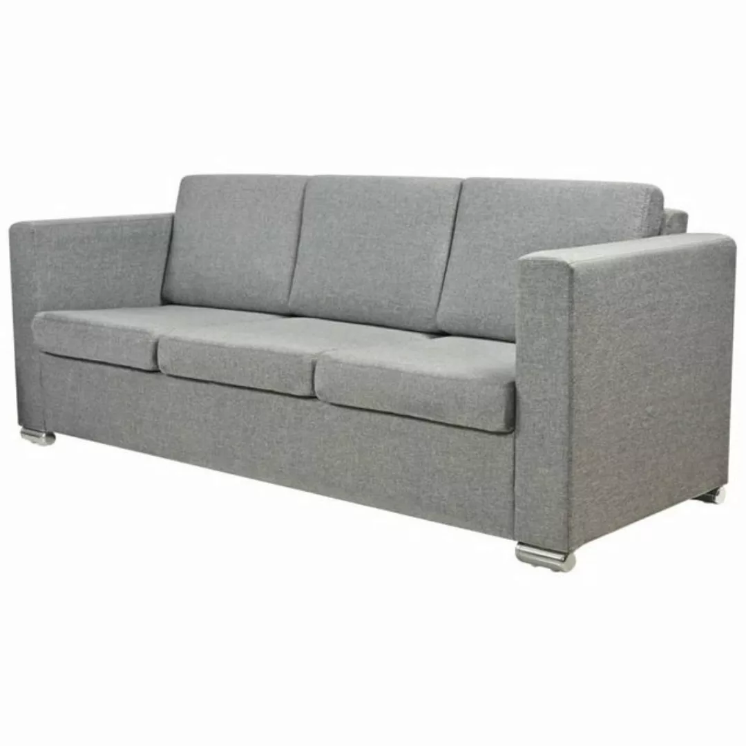 vidaXL 3-Sitzer 3-Sitzer-Sofa Stoff Hellgrau günstig online kaufen