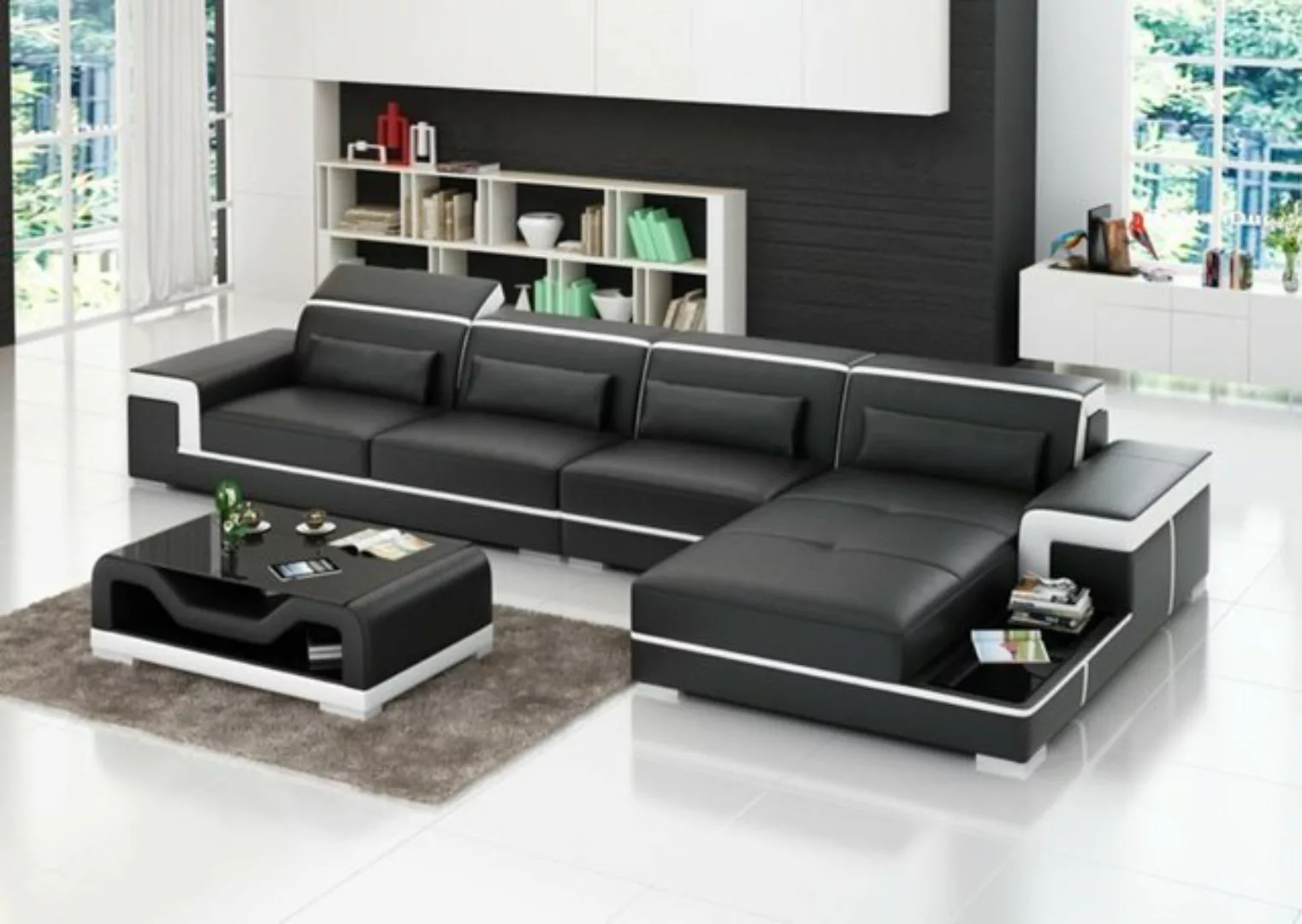 JVmoebel Ecksofa, Ecke Ecksofa L Form Wohnlandschaft Sofa Couch Polster Gar günstig online kaufen