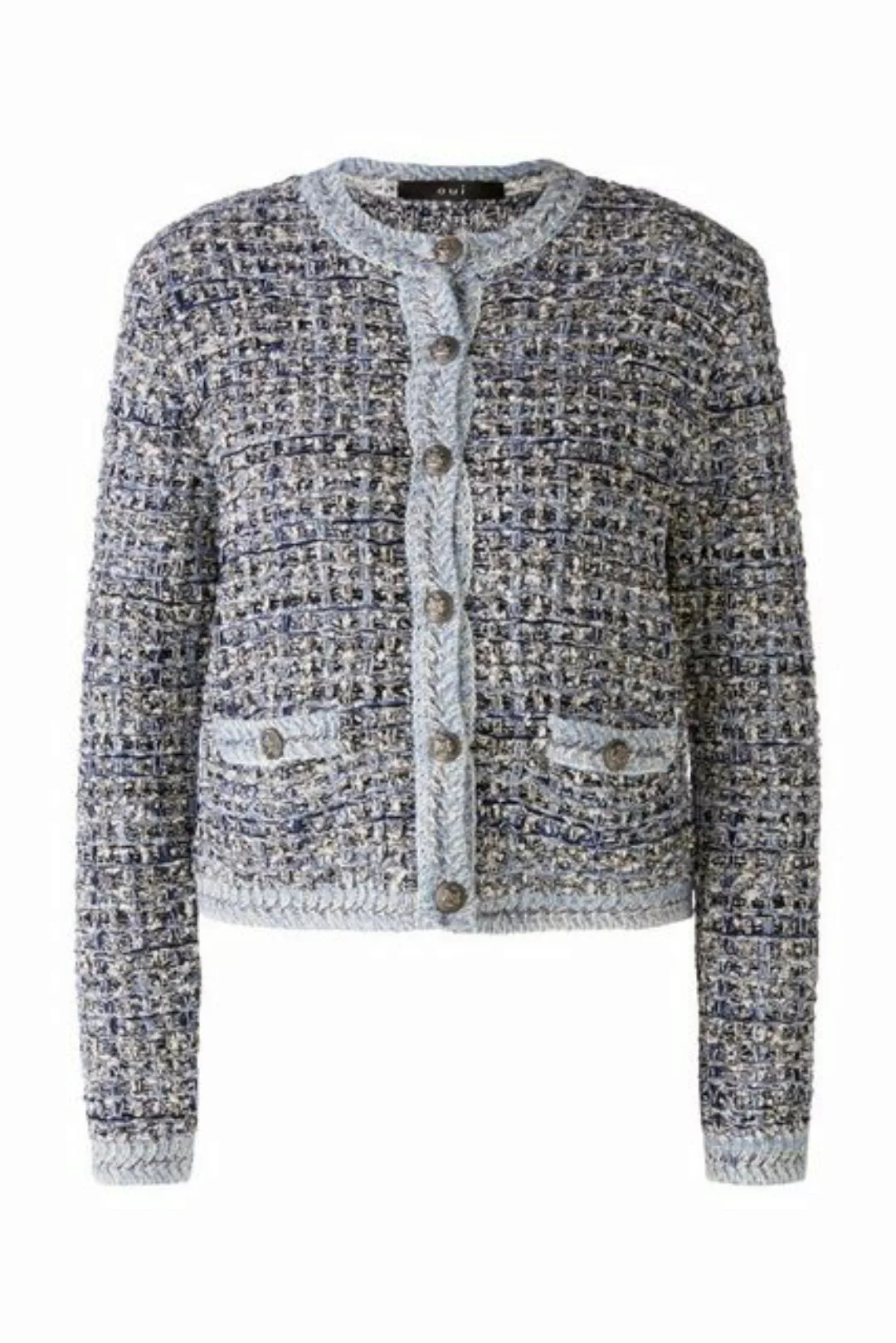 Oui Strickjacke Jacke/Jacket, blue blue günstig online kaufen