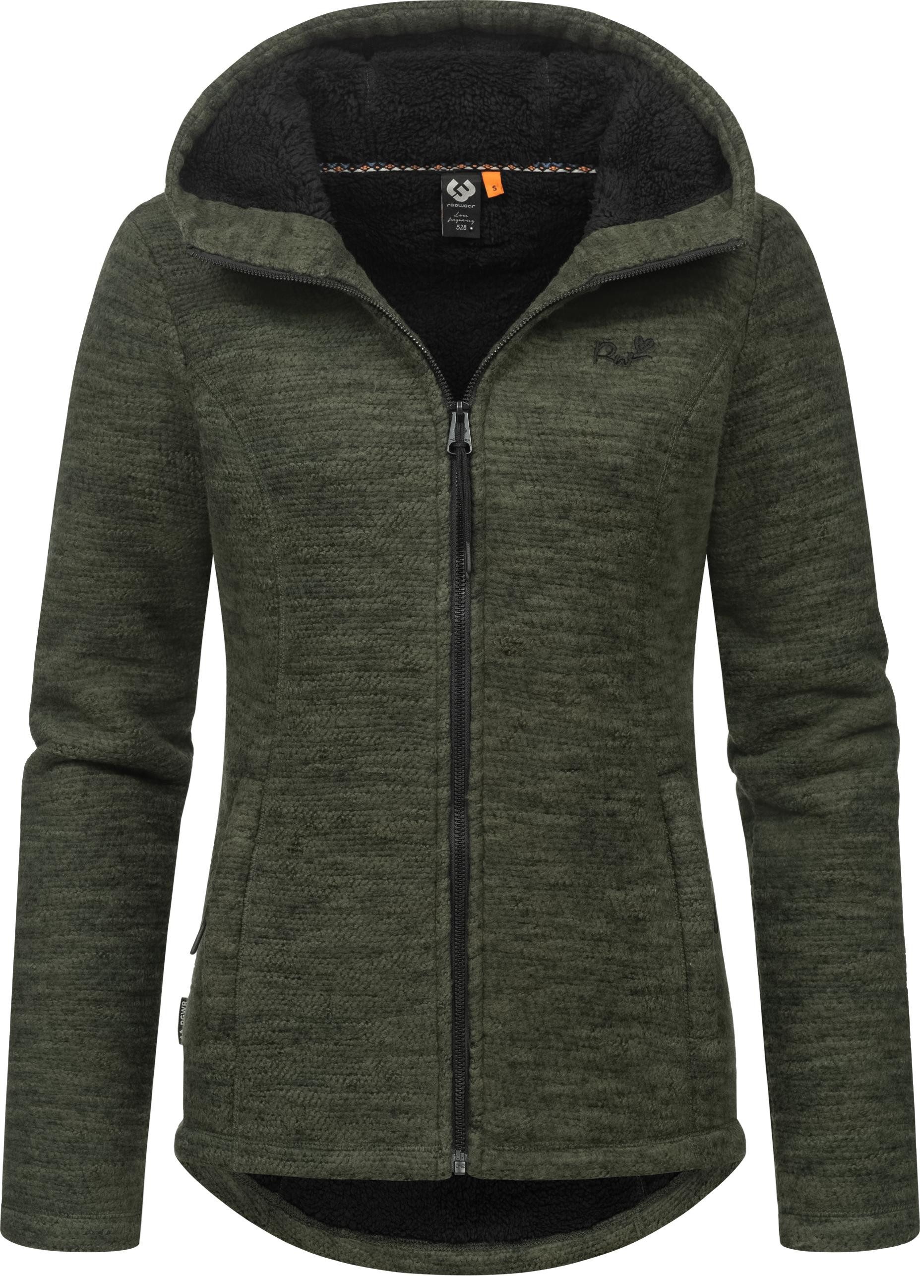Ragwear Kapuzenstrickjacke "Lyshka Melange", Kuschelige Kapuzenjacke in Str günstig online kaufen