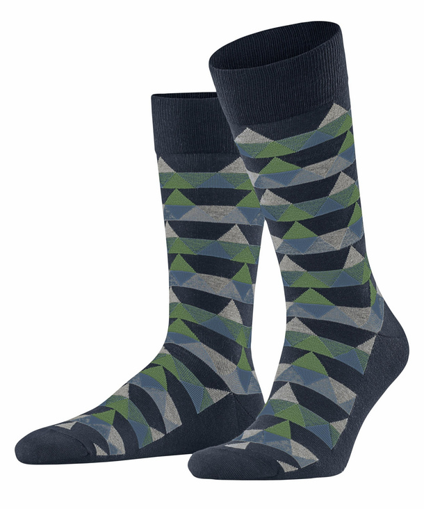 Burlington Mountains Rhomb Herren Socken, 40-46, Blau, AnderesMuster,Raute, günstig online kaufen