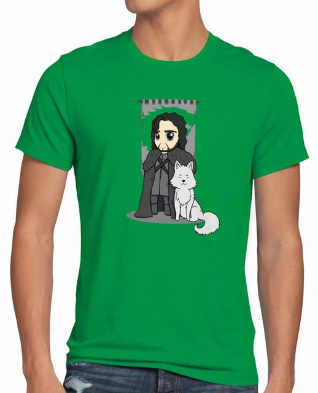 style3 T-Shirt Jon Schnee chibi snow der nachtwache game of thrones günstig online kaufen