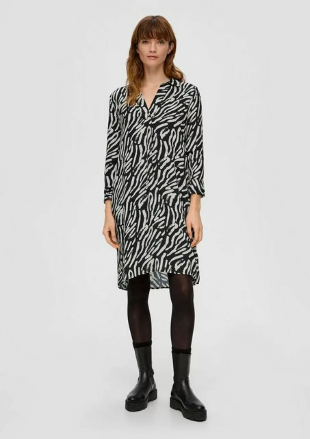 s.Oliver Jerseykleid mit stylischem Muster günstig online kaufen