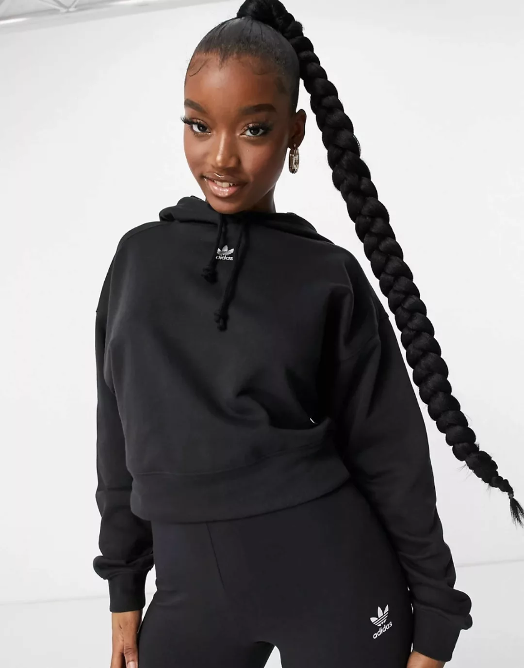 Adidas Originals Trefoil Essentials Kapuzenpullover 40 Black günstig online kaufen