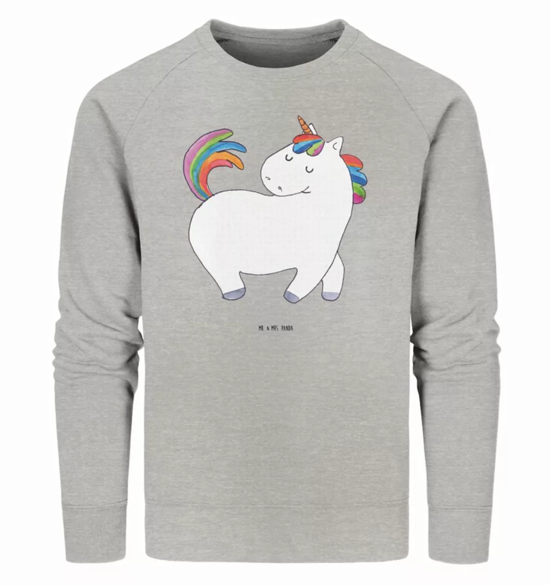 Mr. & Mrs. Panda Longpullover Größe S Einhorn Stolzieren - Heather Grey - G günstig online kaufen