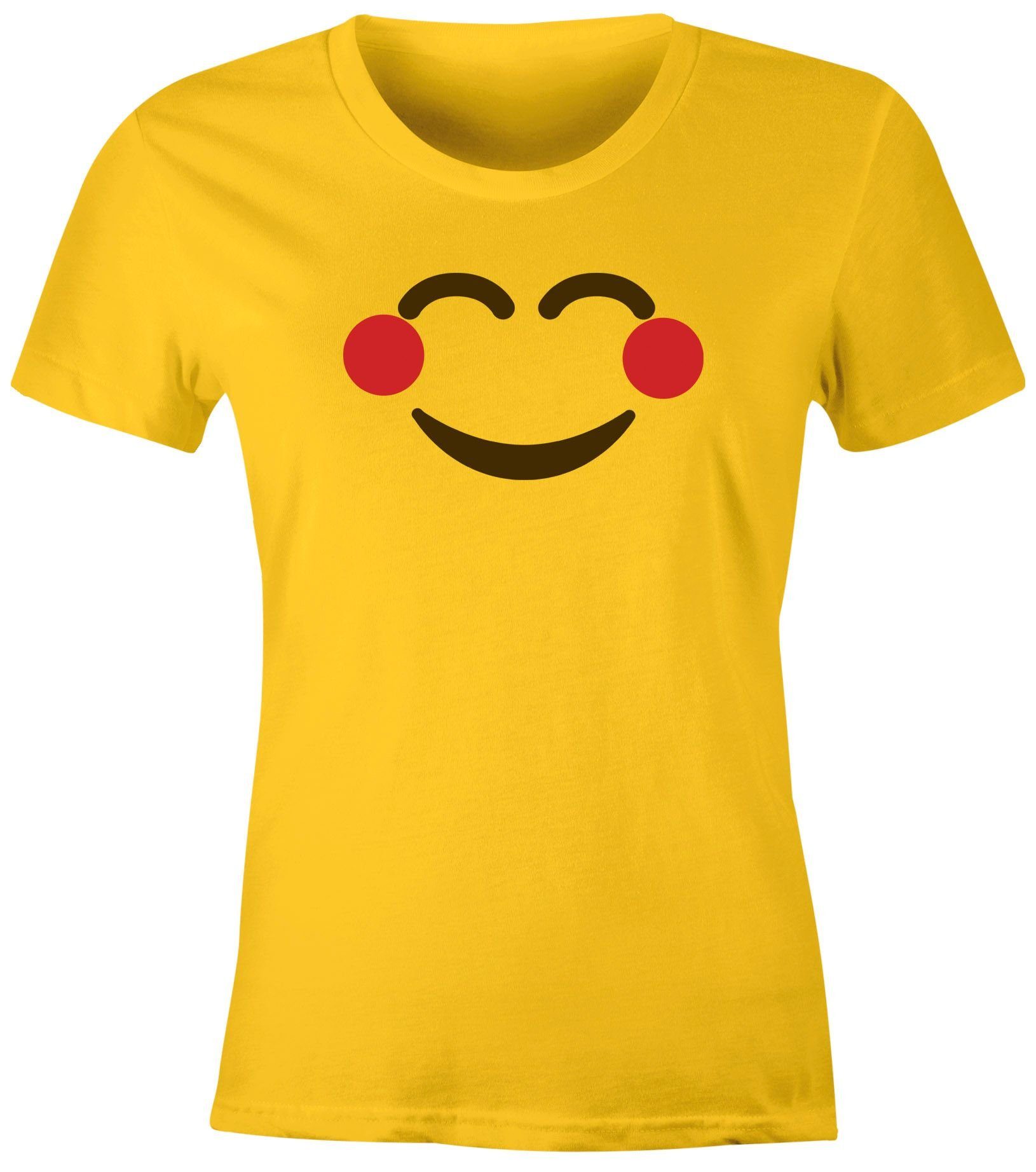 MoonWorks Print-Shirt Damen T-Shirt Emoticon Gruppenkostüm günstig online kaufen