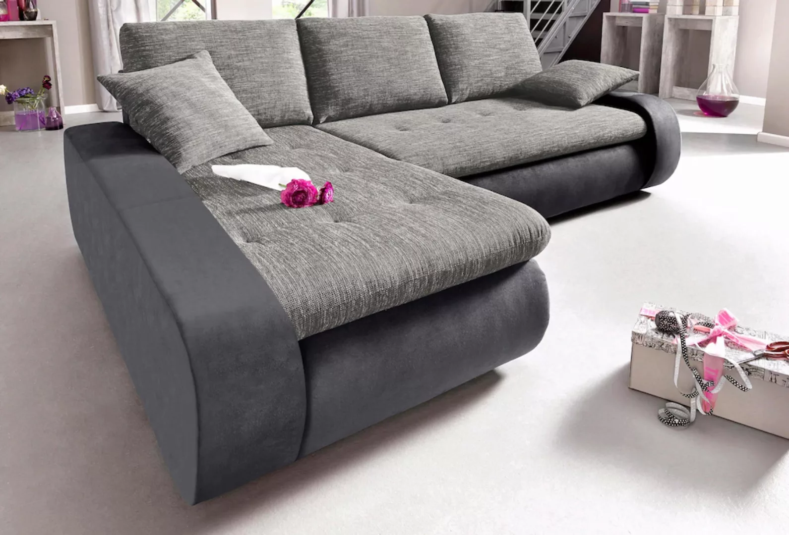 TRENDMANUFAKTUR Ecksofa "Indie, L-Form", wahlweise XL oder XXL günstig online kaufen