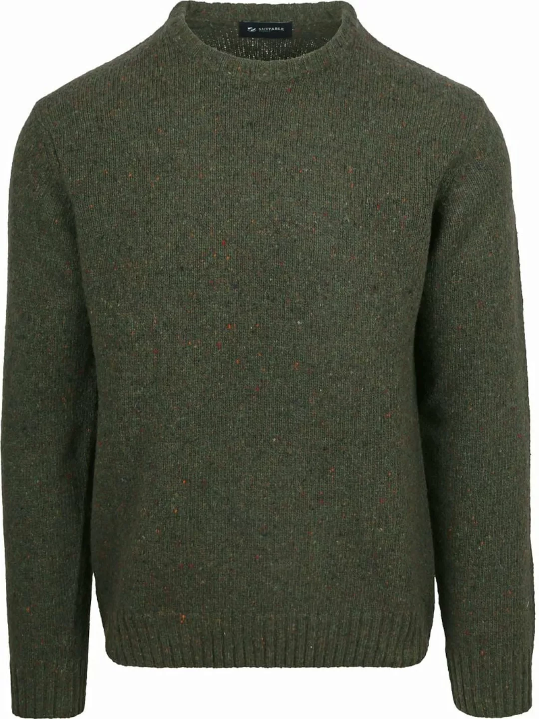 Suitable Pullover Tweed Wool Blend Grün - Größe M günstig online kaufen