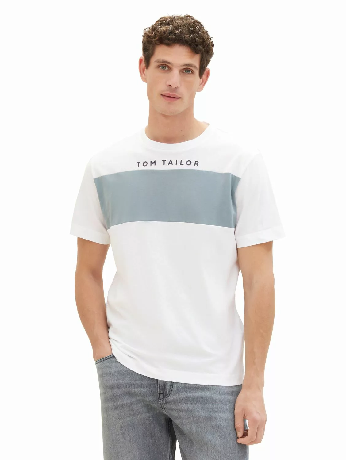 Tom Tailor Herren T-Shirt CUTLINE - Regular Fit günstig online kaufen