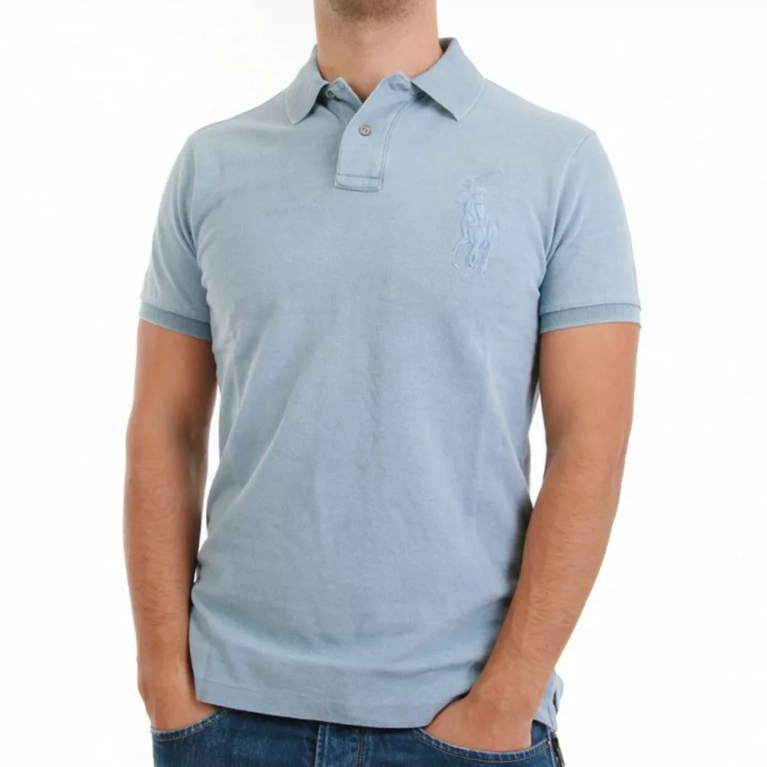 Ralph Lauren Poloshirt Men - TONAL BIG PONY - Light Indigo günstig online kaufen