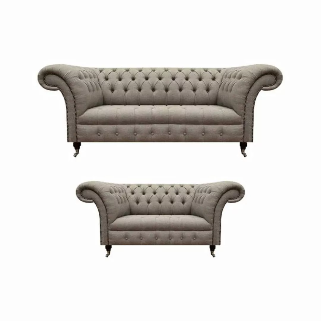 JVmoebel Chesterfield-Sofa Sofa Set Dreisitzer mit Zweisitzer Sofas Designe günstig online kaufen