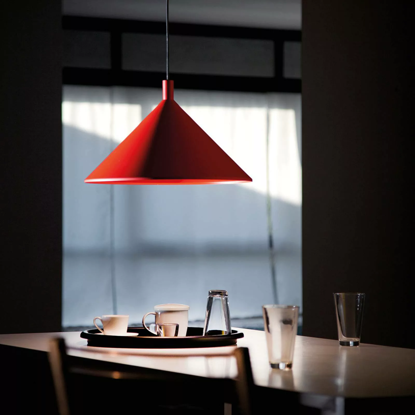 Martinelli Luce Cono Hängeleuchte rot, Ø 30 cm günstig online kaufen