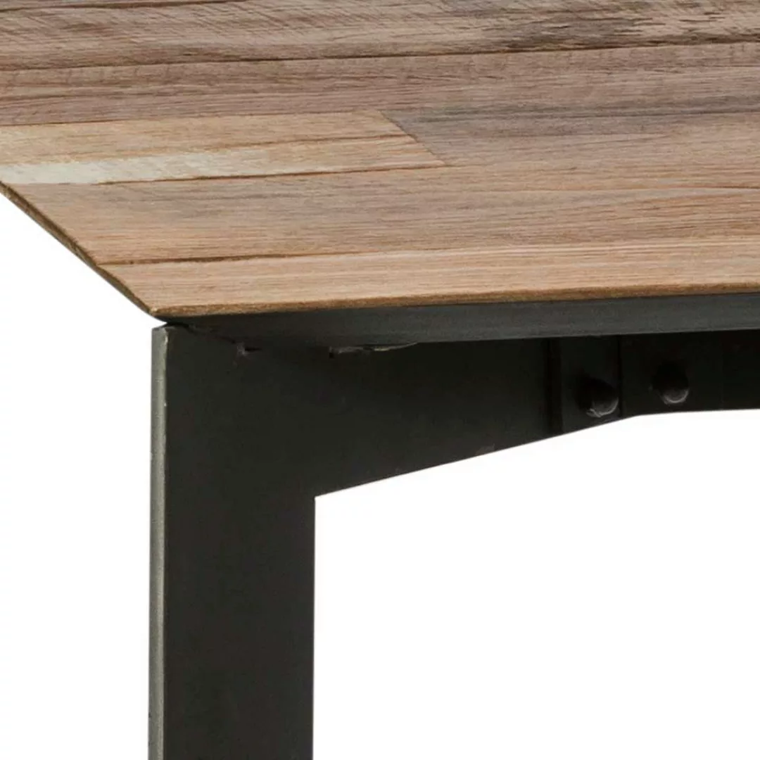 Esszimmertisch aus Recyclingholz und Metall 200 cm breit günstig online kaufen