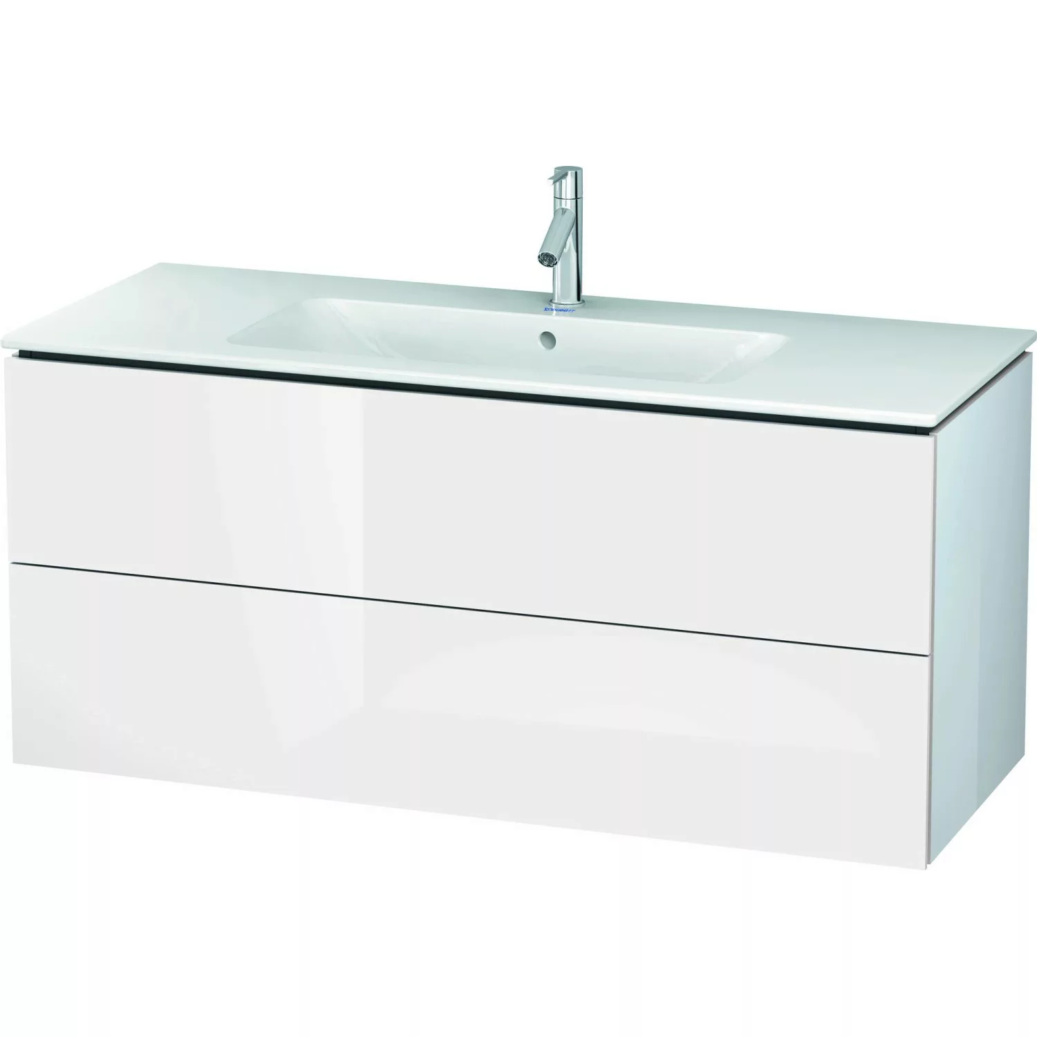 Duravit Waschbeckenunterschrank L-Cube Weiß Hochglanz 122 cm günstig online kaufen